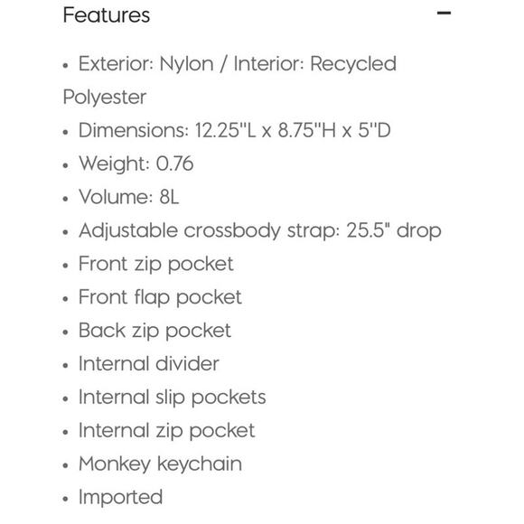 NWT Kipling Syro Crossbody Bag in Navy - Picture 9 of 9